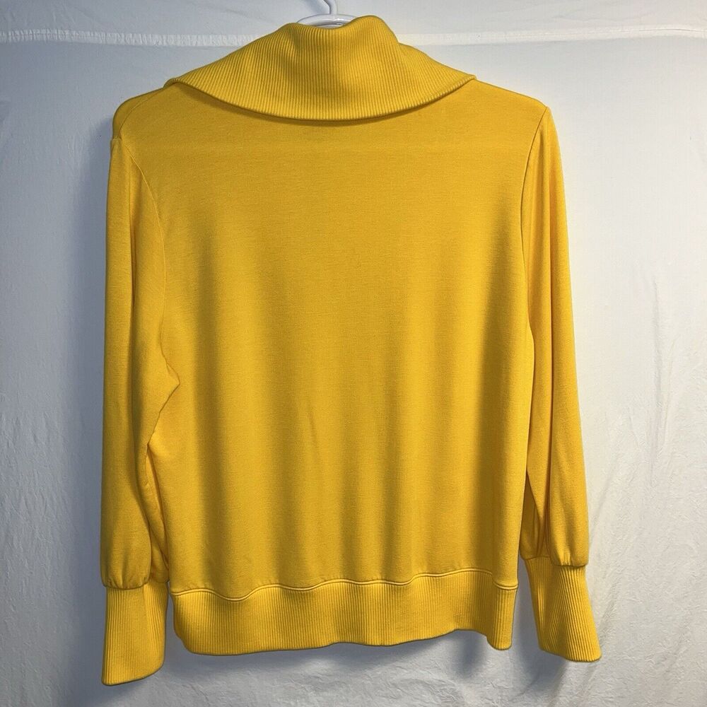 LOFT Sweater Women’s L Half Zip Career Soft Cozy Classic Wide Collar Bohemian - Picture 2 of 7